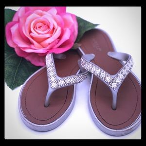 Capelli Silver Glam Flip Flops Size 1